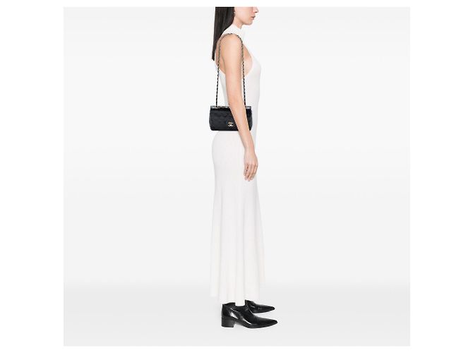 Chanel Piccolo Classico Pelle di Agnello Doppio Nero - vista 7