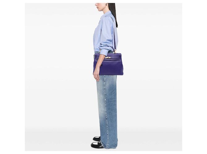Hermès Togo Kelly II Retourne 35 Roxo - vista 7
