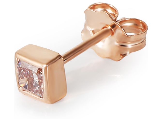 Autre Marque Brinco de Diamante Rosa Fancy em Ouro Rosa 14K (0,16 CT Rosa/I1) - vista 3