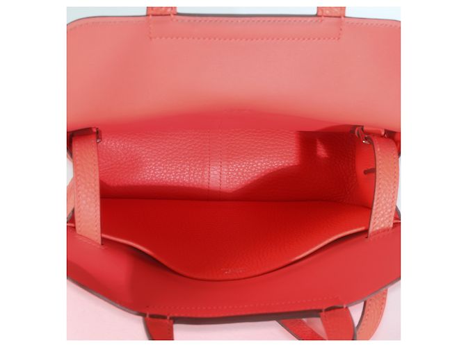 Hermès Rose Texas Clemence Halzan 25 PHW Rosa - vista 5