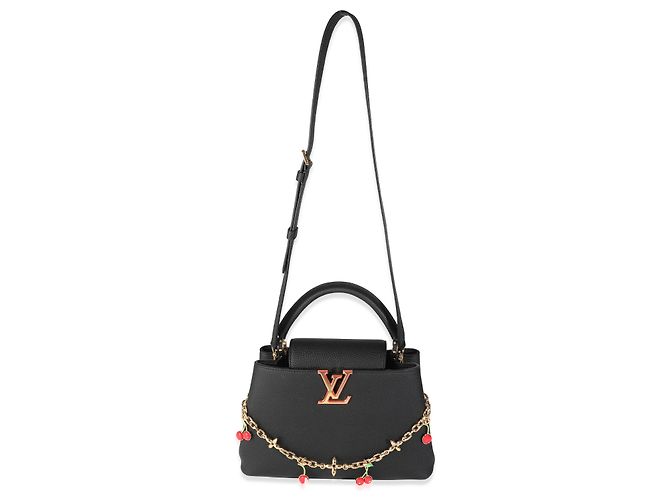 Louis Vuitton x TM Borsa Capucines MM in Taurillon Nero - vista 5