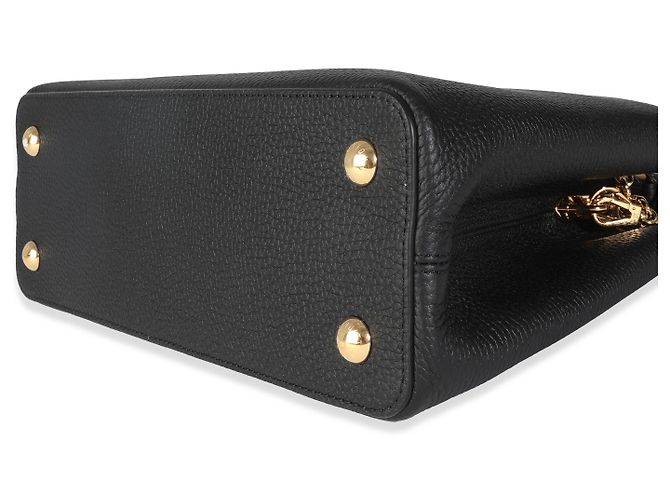Louis Vuitton x TM Borsa Capucines MM in Taurillon Nero - vista 6