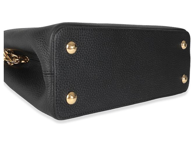 Louis Vuitton x TM Borsa Capucines MM in Taurillon Nero - vista 7
