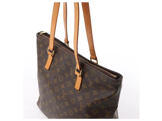Borsa a Spalla Cabas Mezzo Monogram Louis Vuitton in Marrone M51151 - vista 3