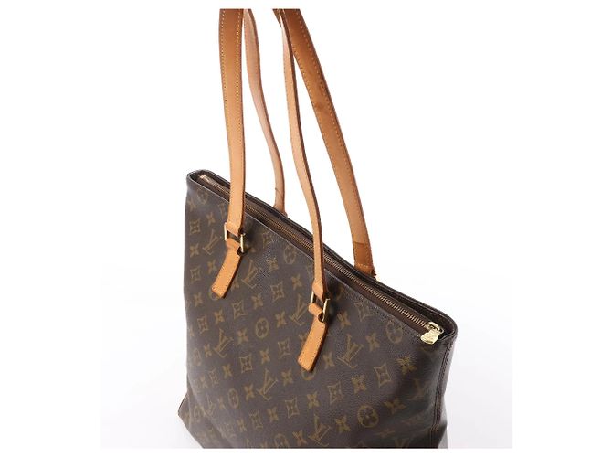 Borsa a Spalla Cabas Mezzo Monogram Louis Vuitton in Marrone M51151 - vista 5