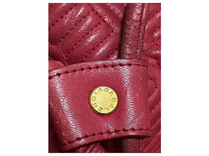 Borsa a secchiello Balenciaga in pelle trapuntata rossa Rosso - vista 11