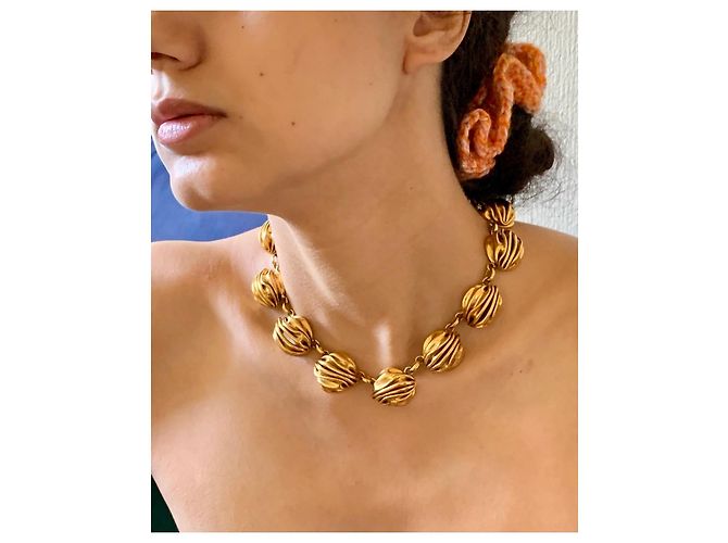 Autre Marque Halskette Serge Breton Crumpled Mechanical Collection Gold Golden - Ansicht 3
