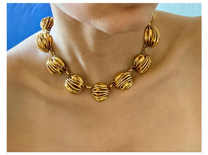 Autre Marque Halskette Serge Breton Crumpled Mechanical Collection Gold Golden - Ansicht 5