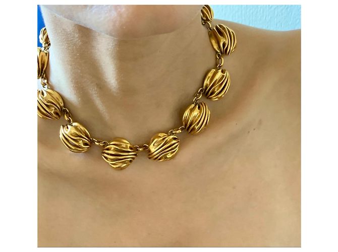 Autre Marque Halskette Serge Breton Crumpled Mechanical Collection Gold Golden - Ansicht 6