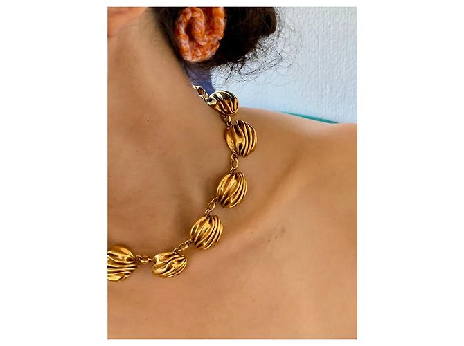 Autre Marque Halskette Serge Breton Crumpled Mechanical Collection Gold Golden - Ansicht 7
