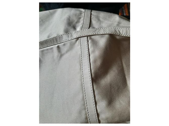 Pantalone Hermès Cotone e Pelle Beige - vista 5