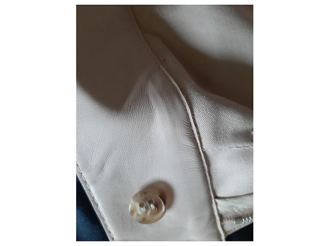 Pantalone Hermès Cotone e Pelle Beige - vista 6