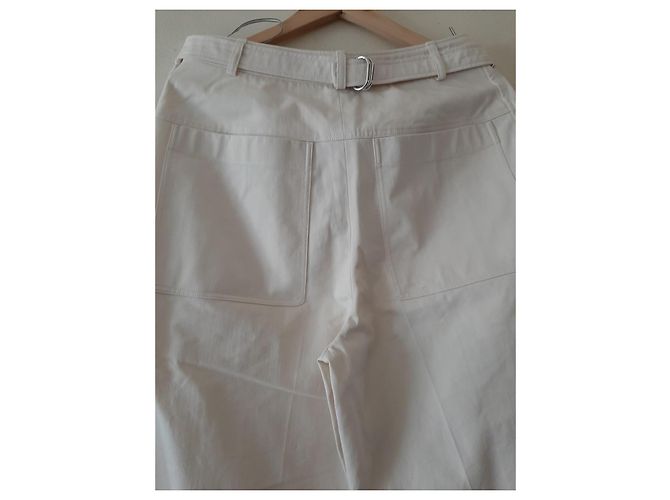 Hermès Baumwollhose in Eggshell Aus weiß - Ansicht 2