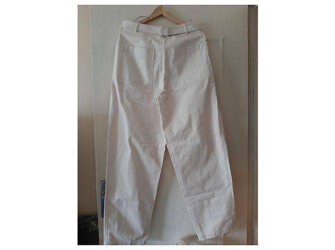 Hermès Baumwollhose in Eggshell Aus weiß - Ansicht 3