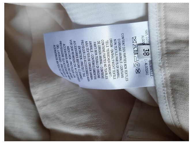 Hermès Baumwollhose in Eggshell Aus weiß - Ansicht 6