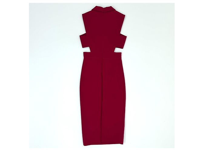 Autre Marque Cushnie et Ochs Rotes Skulpturales Midi-Kleid - Ansicht 3