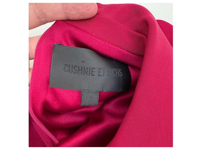 Autre Marque Cushnie et Ochs Rotes Skulpturales Midi-Kleid - Ansicht 8