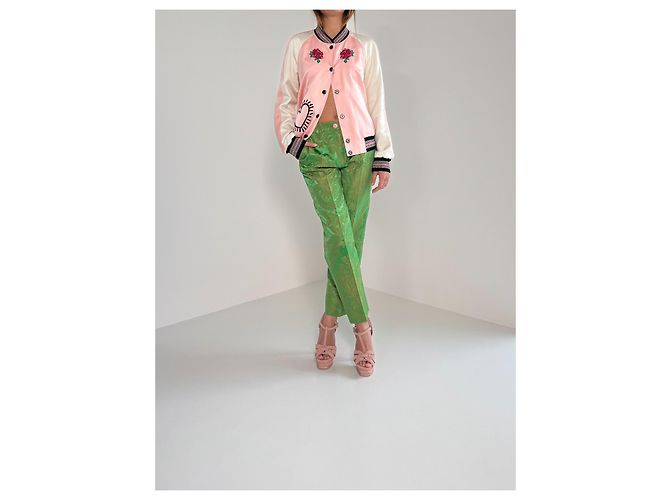Coach x Keith Haring Reversible Satin Bomberjacke Mehrfarben - Ansicht 3