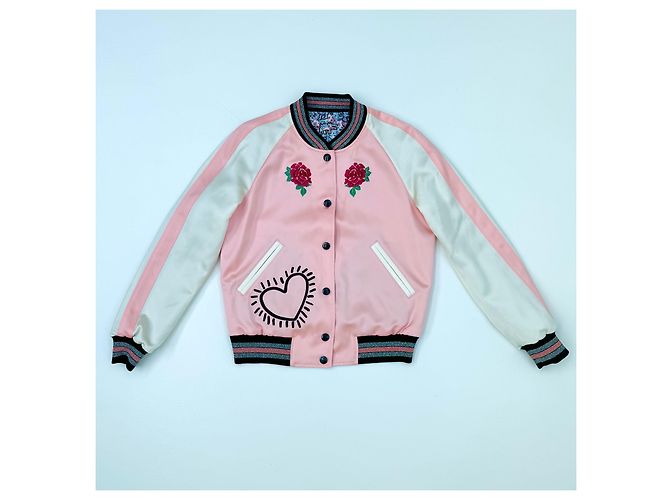 Coach x Keith Haring Reversible Satin Bomberjacke Mehrfarben - Ansicht 4