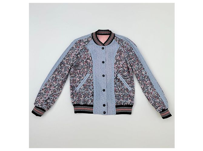 Coach x Keith Haring Reversible Satin Bomberjacke Mehrfarben - Ansicht 5