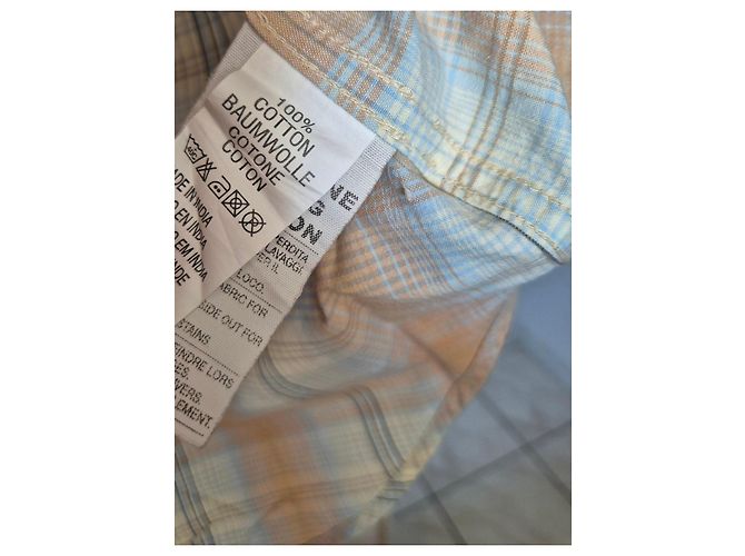 Autre Marque Marlboro Classics Camicia a Quadri Uomo Blu e Beige Marrone chiaro Blu chiaro - vista 4