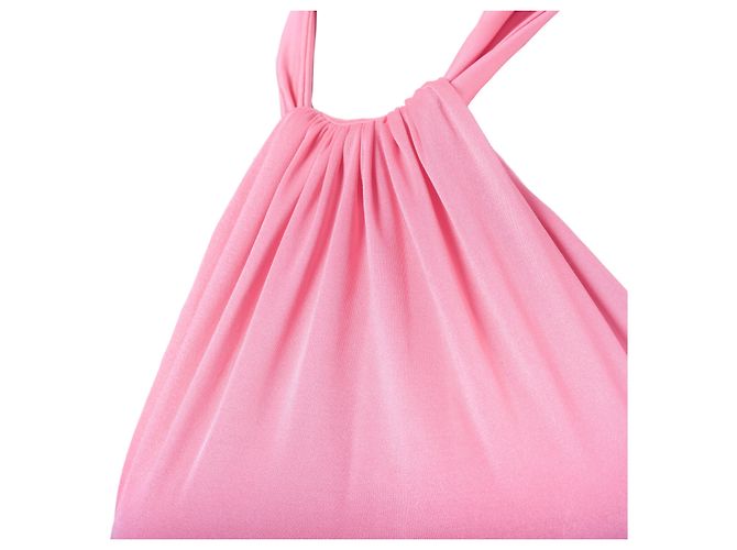 Rosa fließendes Halterneck-Kleid Class Roberto Cavalli Pink - Ansicht 4