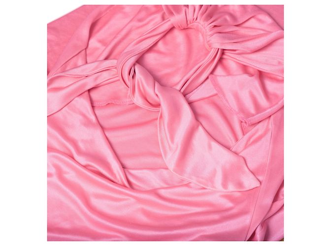 Rosa fließendes Halterneck-Kleid Class Roberto Cavalli Pink - Ansicht 5