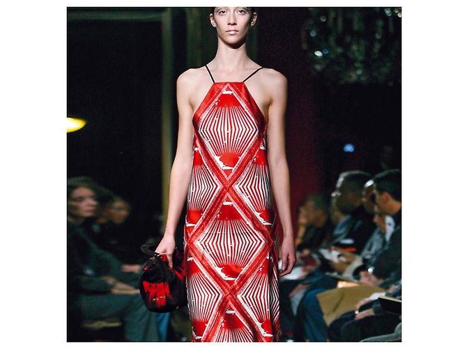 Vestido Túnica de Seda Miu Miu Roja - vista 2
