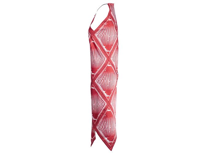 Vestido Túnica de Seda Miu Miu Roja - vista 3