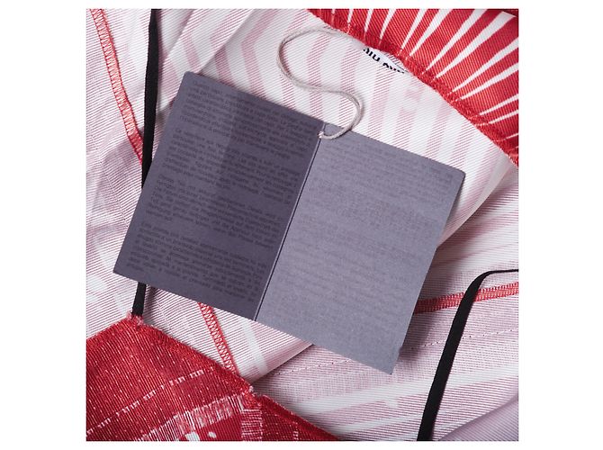 Vestido Túnica de Seda Miu Miu Roja - vista 7
