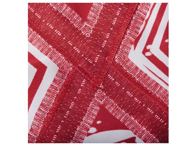 Vestido Túnica de Seda Miu Miu Roja - vista 8