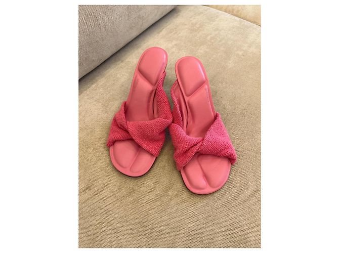 Sandali Jacquemus Les Mules Bagnu in spugna rosa - vista 2