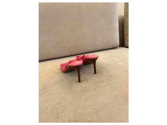 Sandali Jacquemus Les Mules Bagnu in spugna rosa - vista 3