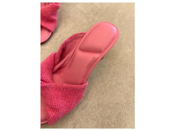 Sandali Jacquemus Les Mules Bagnu in spugna rosa - vista 5