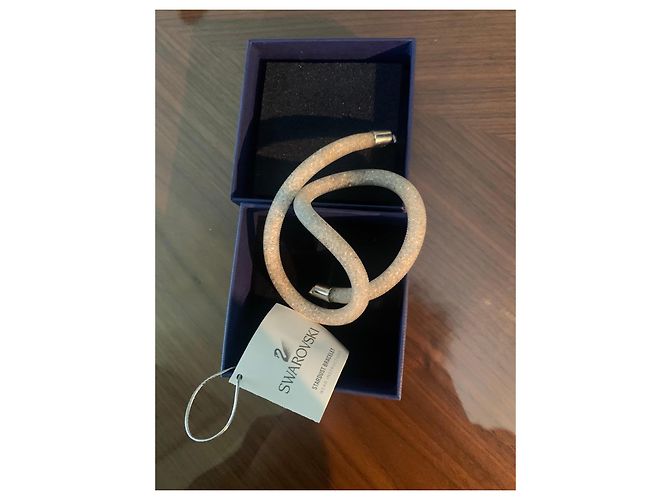 Collana Swarovski Stardust Double Tour Argento Grigio - vista 2