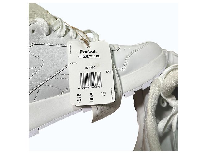 Maison Martin Margiela Maison Margiela x Reebok Sneaker Tabi in Pelle Bianca - vista 4