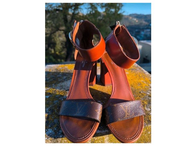 Louis Vuitton Sandali con Tacco Monogram Marrone - vista 2
