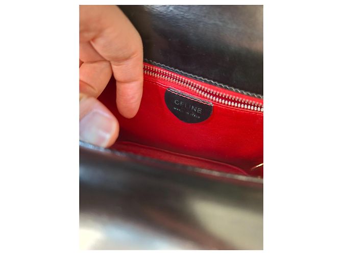 Céline Borsa a mano Celine in pelle liscia nera Nero - vista 10