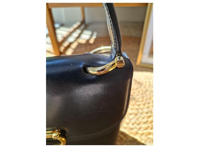 Céline Borsa a mano Celine in pelle liscia nera Nero - vista 3