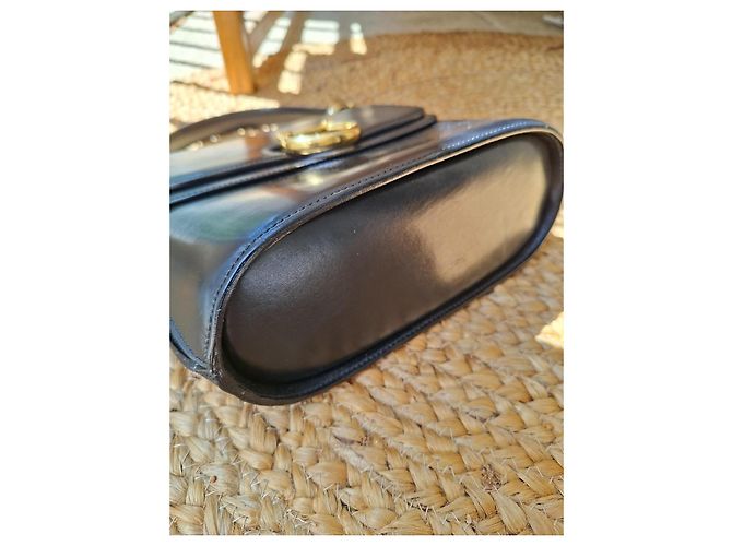 Céline Borsa a mano Celine in pelle liscia nera Nero - vista 5
