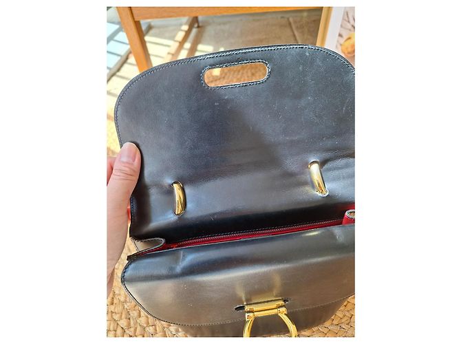 Céline Borsa a mano Celine in pelle liscia nera Nero - vista 6