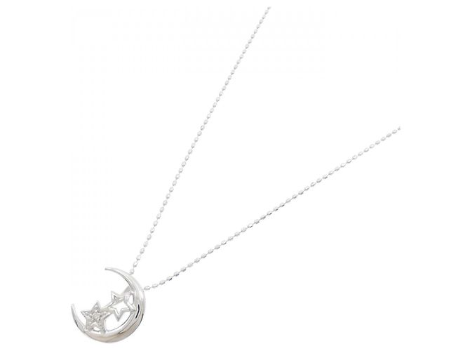 Autre Marque Collana in diamante in oro bianco Au750 Luna Stella Argento - vista 2