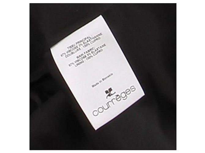 Courreges Schwarzes Viscose Kleid - Ansicht 6