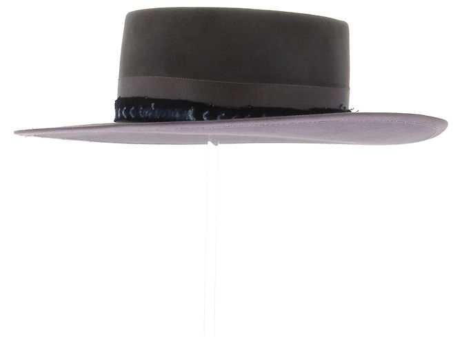 Autre Marque Cappello grigio in feltro - vista 4