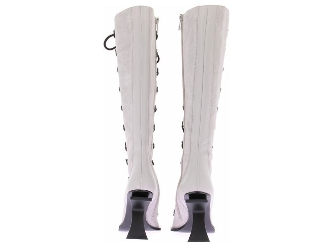 Autre Marque DAMAYA Schnürstiefel aus Leder Weiß Größe 38 - Ansicht 5