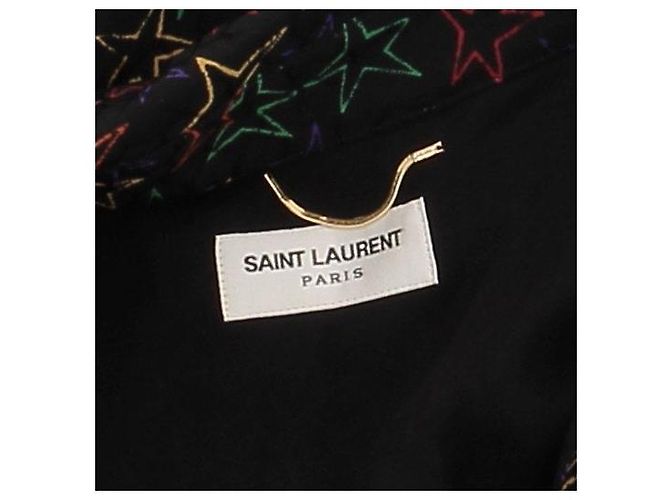 Saint Laurent Buntes Sternenkleid Schwarz - Ansicht 5