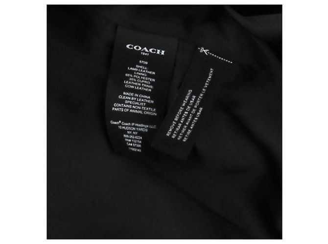 Coach Perfecto Lederjacke Schwarz - Ansicht 6