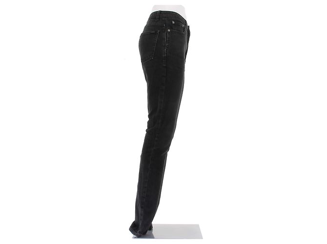 Jeans Saint Laurent in cotone nero - vista 3