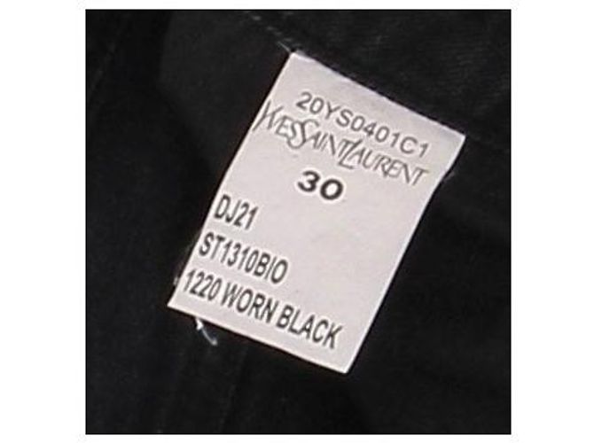 Jeans Saint Laurent in cotone nero - vista 5