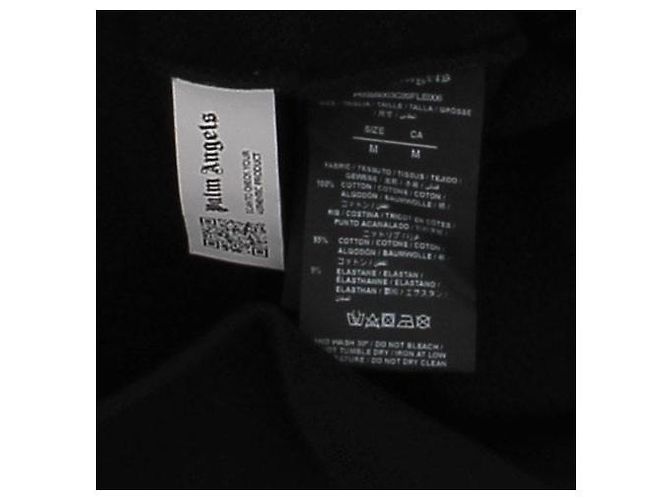 Palm Angels Sudadera negra con pintura azul Negro - vista 6